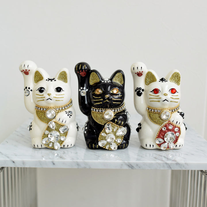 ニコアンティーク×ご縁猫 招き猫 ねこ球左衛門 手ぬぐい 2点セット】4