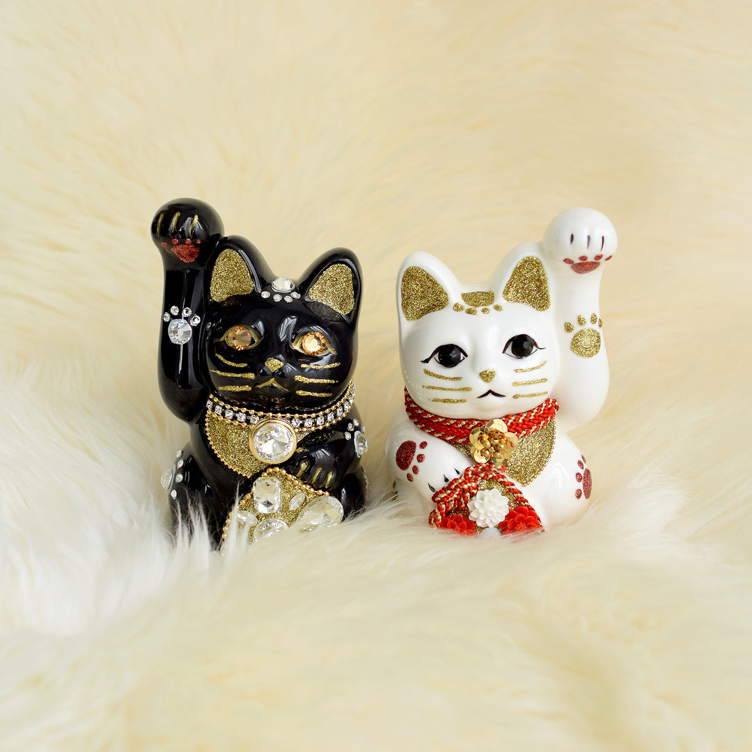 ニコアンティーク×ご縁猫 招き猫 ねこ球左衛門 手ぬぐい 2点