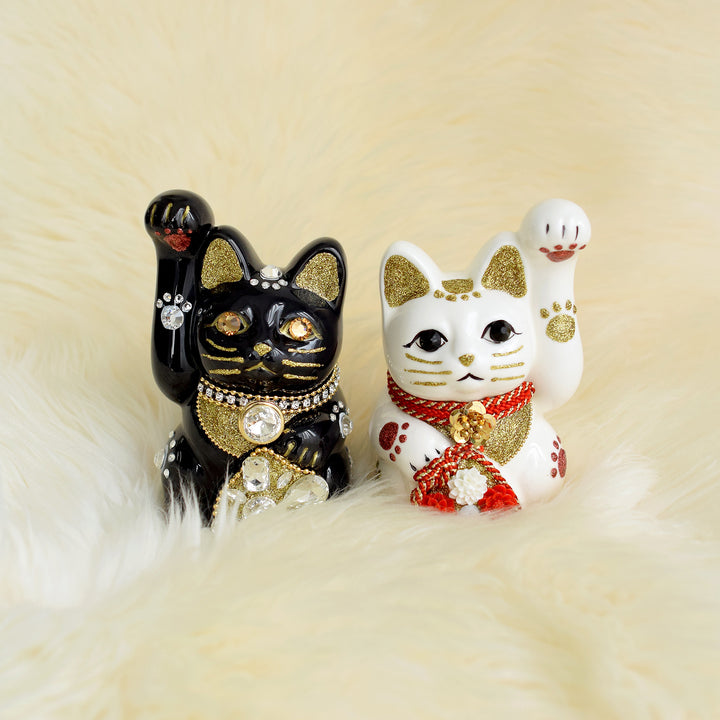ニコアンティーク×ご縁猫 招き猫 ねこ球左衛門 手ぬぐい 2点セット】4
