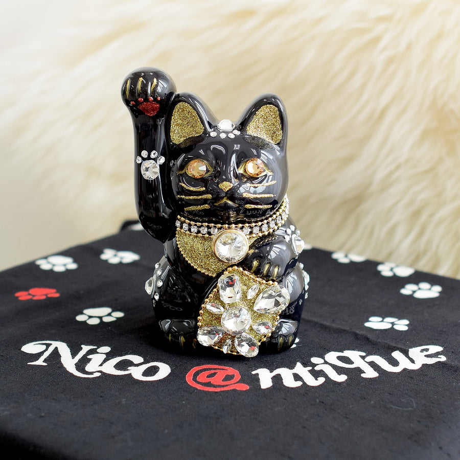 ニコアンティーク×ご縁猫 招き猫 ねこ球左衛門 手ぬぐい 2点セット】4