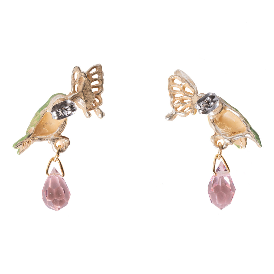 ピアス 両耳 パルナートポック メジロ 日本製 ハンドメイド【取り寄せ