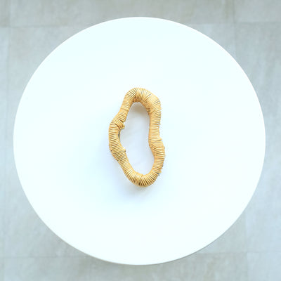 【籐クラウディヘアクリップ　バンスクリップ】単品 utatane ラタンウィッカー　籐編み 髪飾り 天然素材 ボヘミアン 浴衣や着物のヘアアレンジに（2510604800）