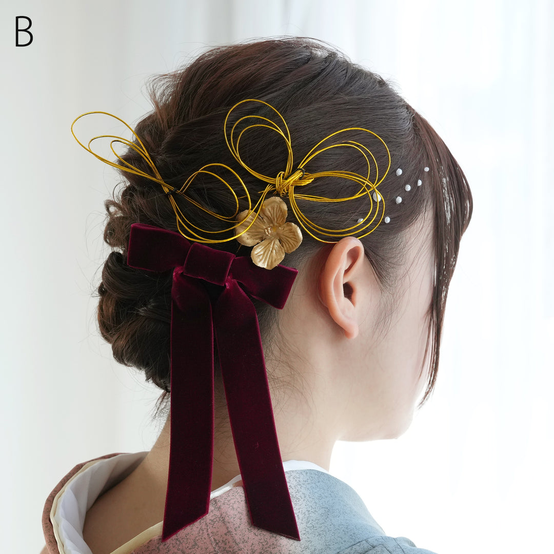 クラシカルな付け襟ベルベットリボン VIBGYOR Women つけ襟 付け襟 「resonance」レース刺繍 ドット