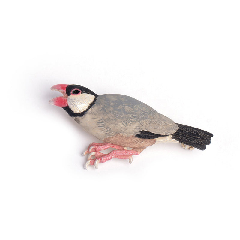 ブローチ　Palnart Poc 文鳥(ノーマル) 日本製 ハンドメイド 鳥モチーフ Java sparrow アクセサリー【取り寄せ品】（2511606100）