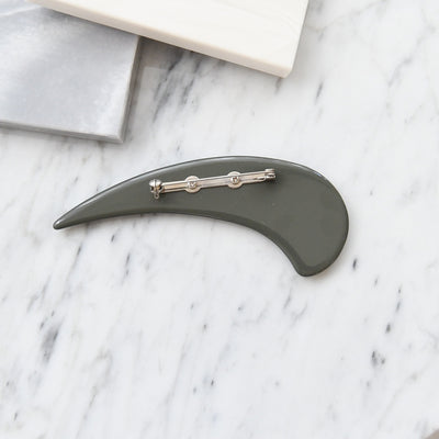 【ブローチ 蒔絵 墨つの 金ミニマル】日本製  和風アクセサリー ハンドメイド （2511607400）