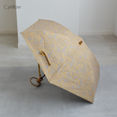 【日傘 折りたたみ】インド更紗柄 100％遮光 UV遮蔽率99.9％以上 3段50cm 晴雨兼用 バンブーリングハンドル （2512632201）【ギフトキットB対応】