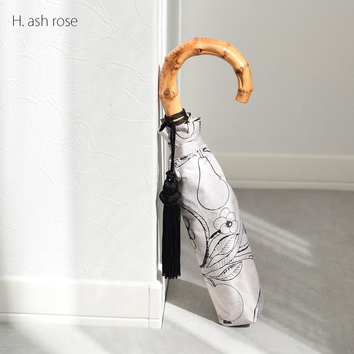 kuovi×utatane アラビアパラティッシ柄 折りたたみ日傘 イエロー