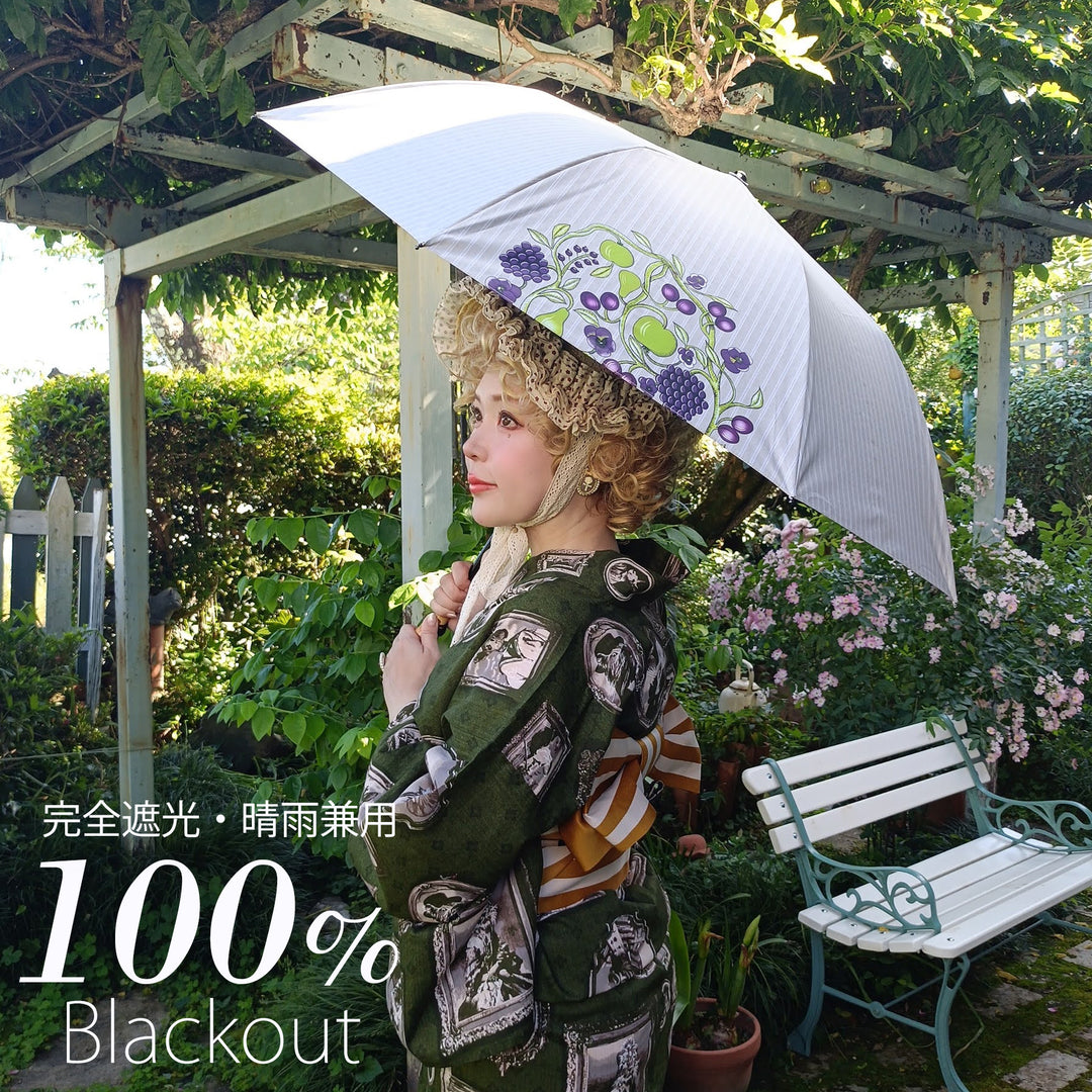 日傘 utatane×Kuovi（クオヴィ）折りたたみ傘】100％遮光 トップレス2