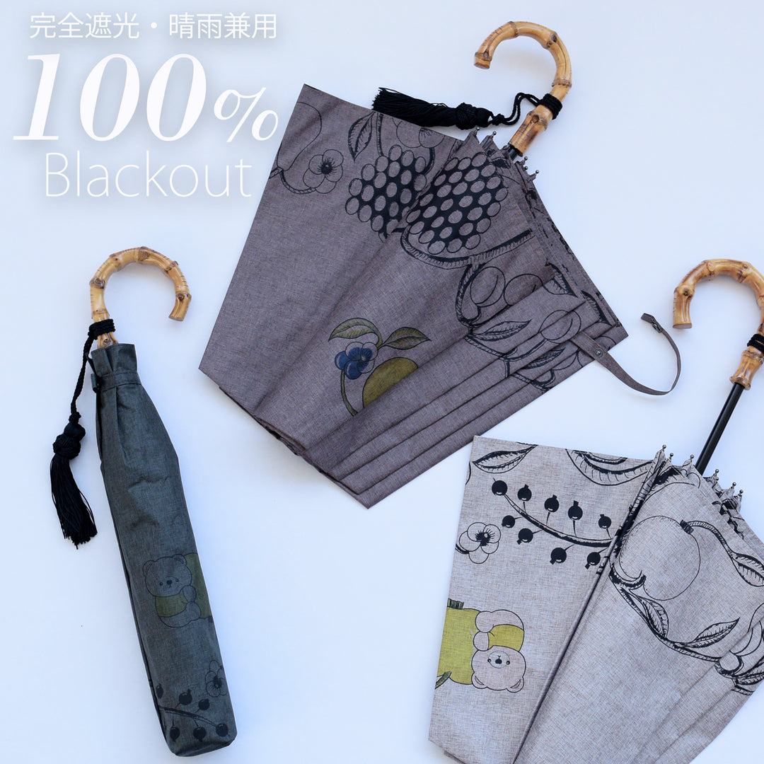 日傘 utatane×Kuovi（クオヴィ）折りたたみ傘】100％遮光 トップレス 2