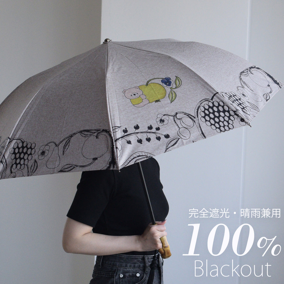 日傘 utatane×Kuovi（クオヴィ）折りたたみ傘】100％遮光 トップレス 2