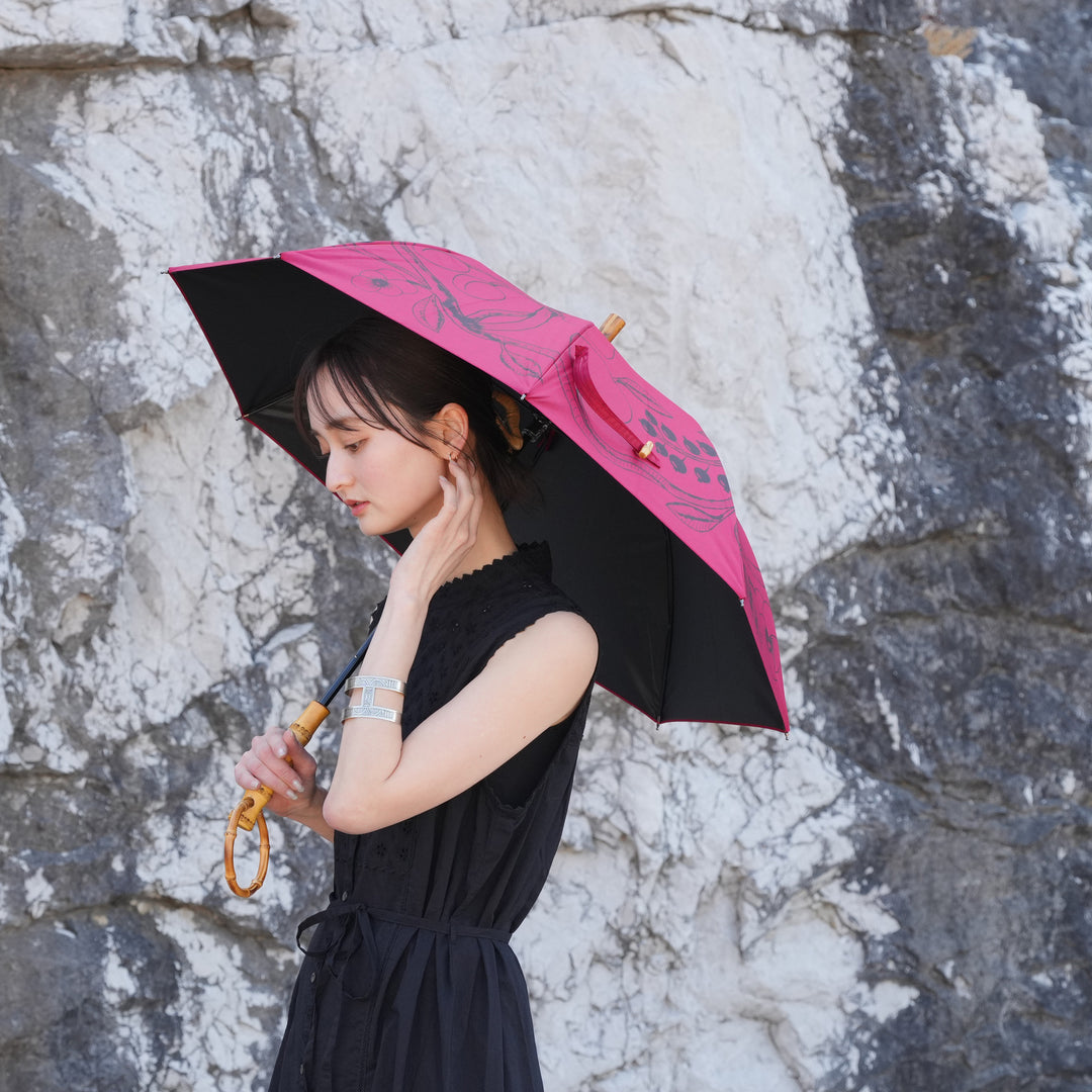 １着でも送料無料 日傘 utatane×Kuovi（クオヴィ）長傘】100％遮光 47cm スライド 服＆ファッション小物