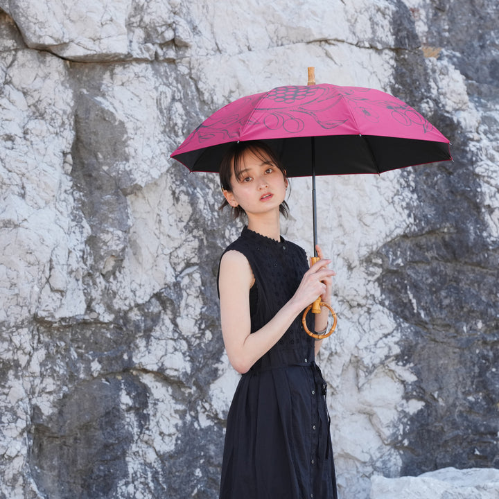 日傘 utatane×Kuovi（クオヴィ）長傘】100％遮光 47cm スライド