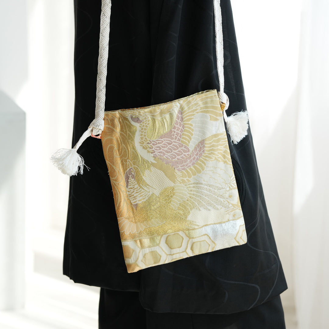 maison utatane No.BG07 静寂の鳳凰】帯リメイクショルダーバッグ 一点