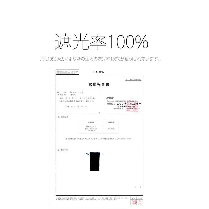 【utatane UVハット 100％完全遮光 帽子 10cmつば 紐付き パッカブルハット】 一級遮光 UV遮蔽率99.9％以上　撥水加工 吸水速乾 （2653603000）