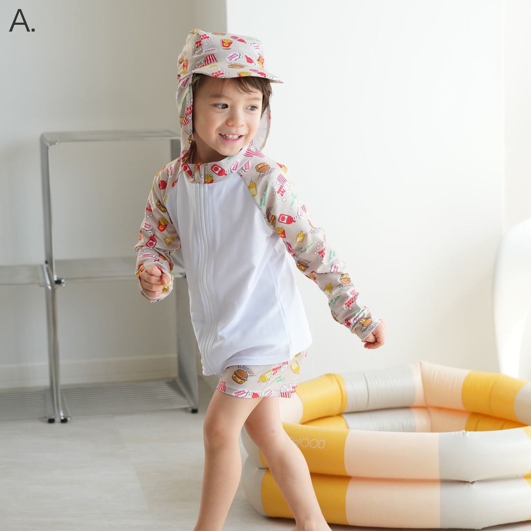 Baby cheer キノコボーダートレーナー&パンツ 紺 モカ茶 120新品 どこで 買える かベビー・キッズ - Baby cheer キノコボーダー