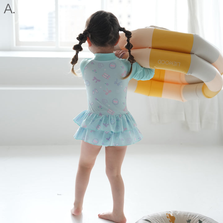 水着・ラッシュガード baby tiara FABHUG 水着 リボンラッシュガード キッズ 子供 女の子