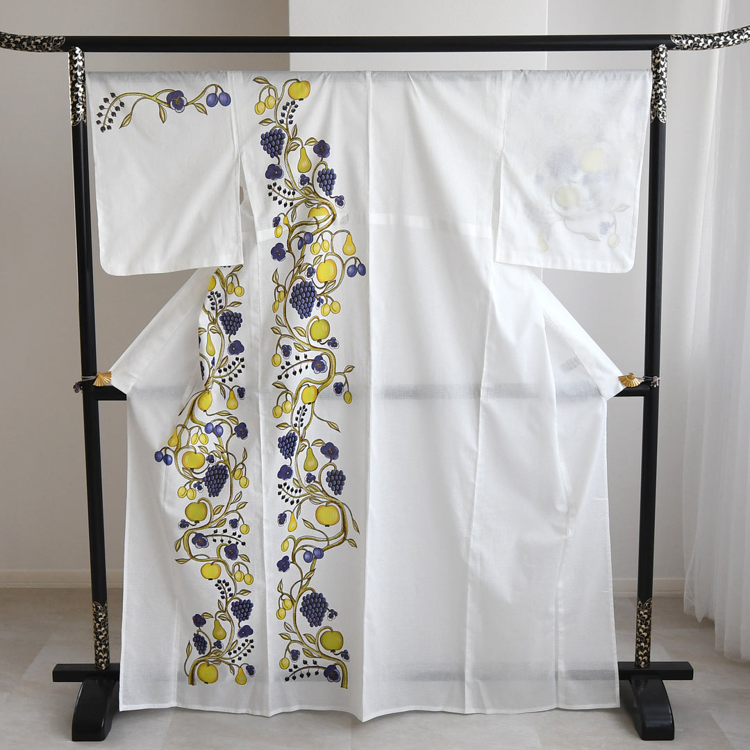 単品浴衣 utatane×Kuovi 絵羽浴衣 オーチャード（ORCHARD）イエロー