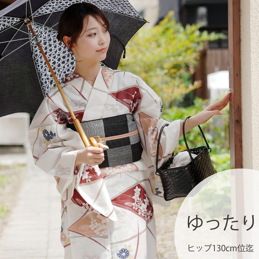 ✅新品【白地に撫子瓢箪】 utatane ウタタネ 浴衣単品 utatane｜utatane 浴衣3点セット白地に撫子瓢箪 Sサイズ | Rakuten