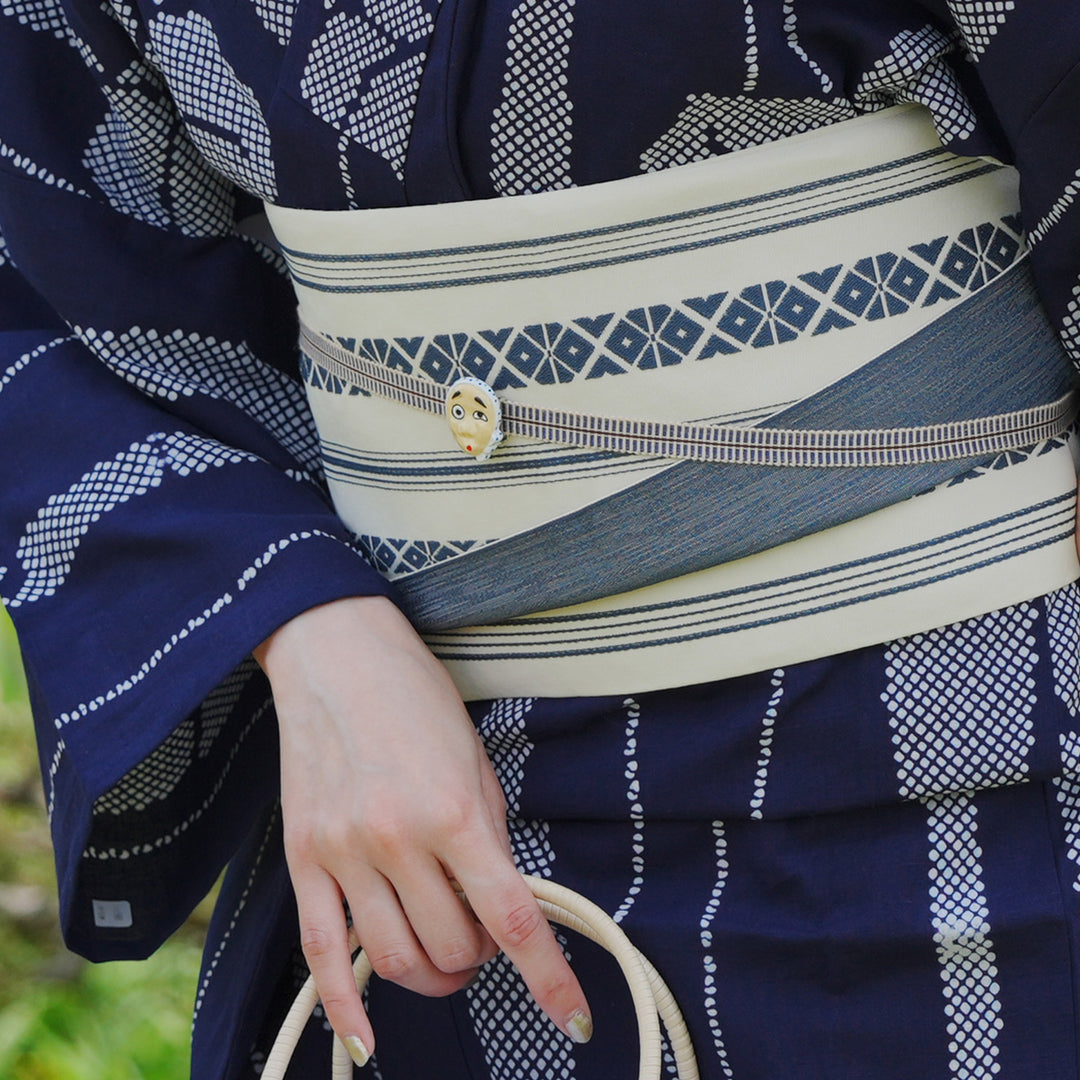 RM204 注染 浴衣 3枚　美品　着用可　しつけ糸 utatane｜utatane*注染工房 日本製小幅生地使用 浴衣3点セット
