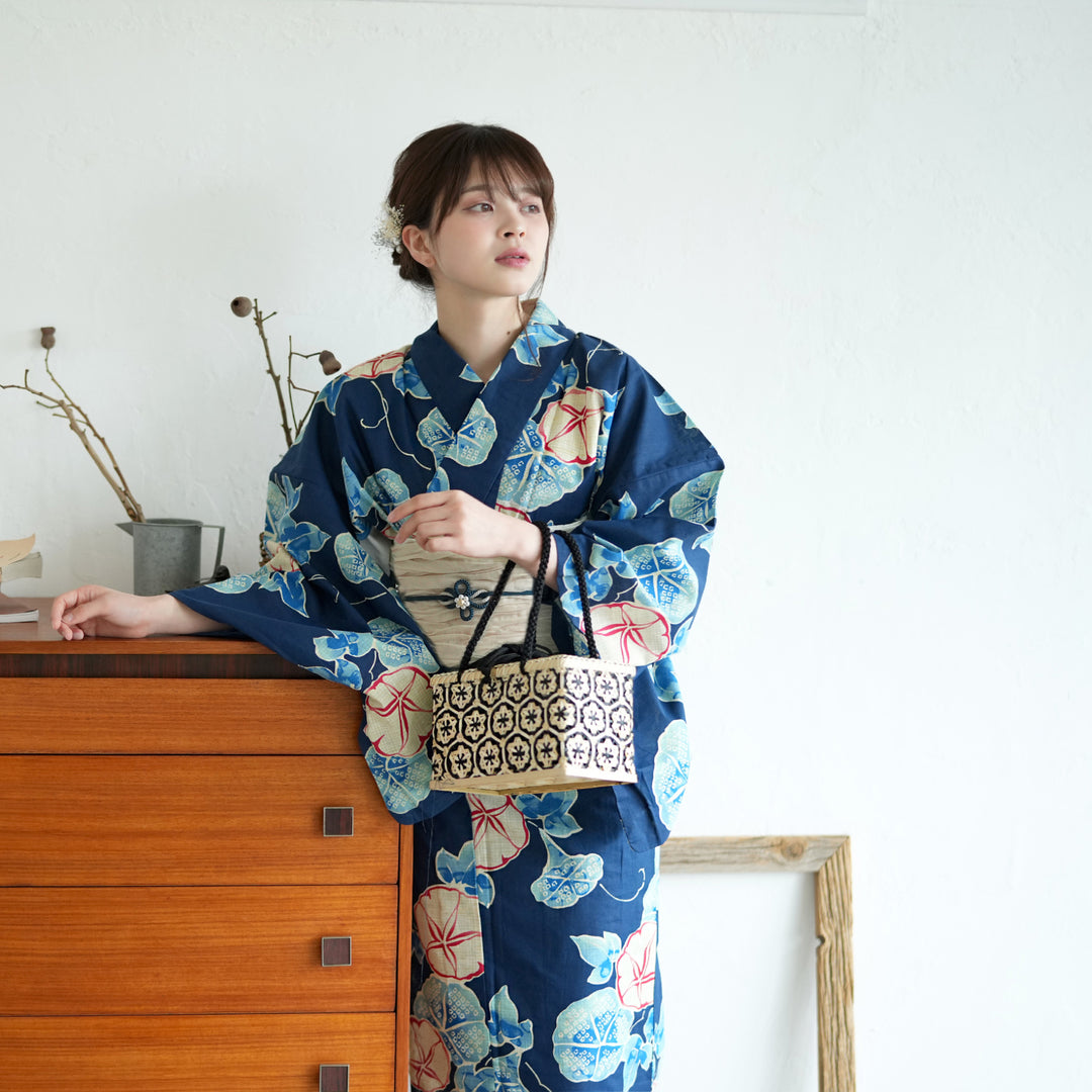 ワンランクアップの浴衣選び！綿麻　紺仁 ワンランクアップの浴衣選び！綿麻 紺仁 ワンランクアップの浴衣選び！綿麻
