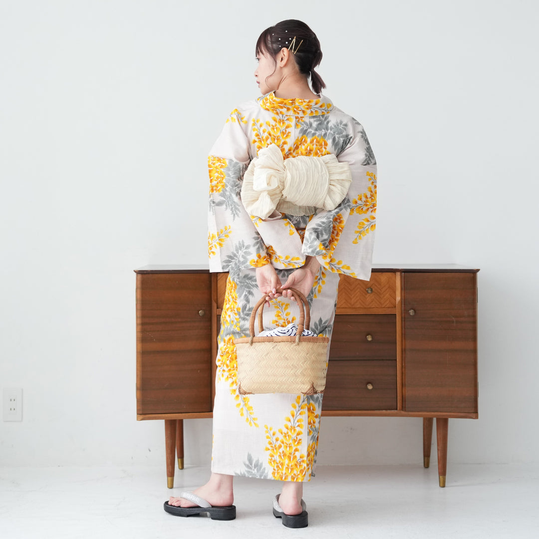 浴衣3点セット（浴衣/帯/下駄） utatane ゆかた 3L ゆったり