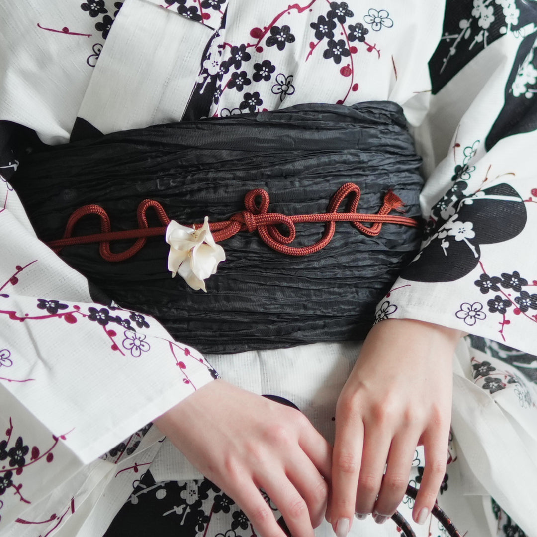 utatane 高級変わり織 浴衣3点セット ( ゆかた・帯・下駄