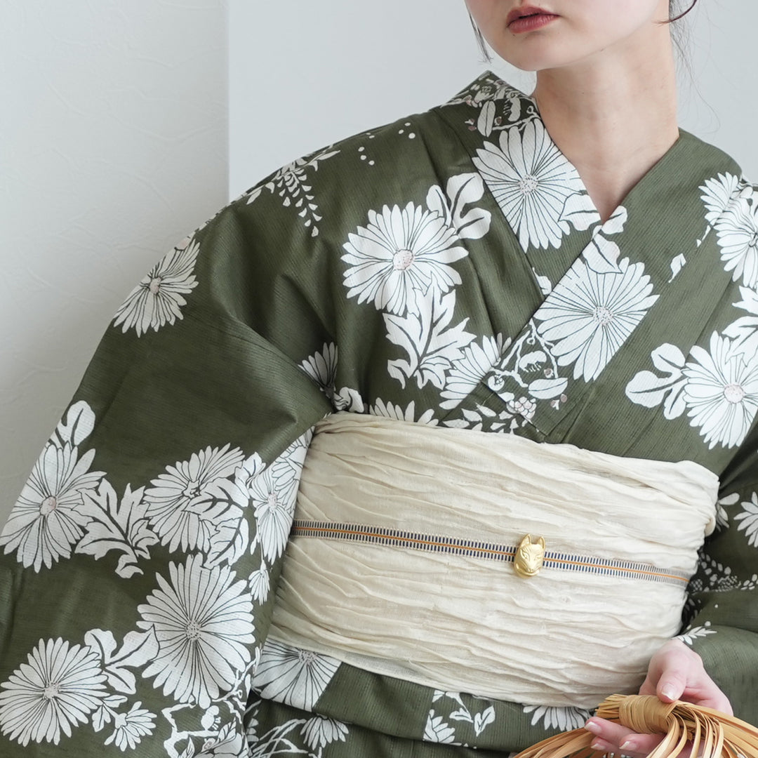 浴衣3点セット（浴衣/帯/下駄） utatane ゆかた フリーサイズ（身長155