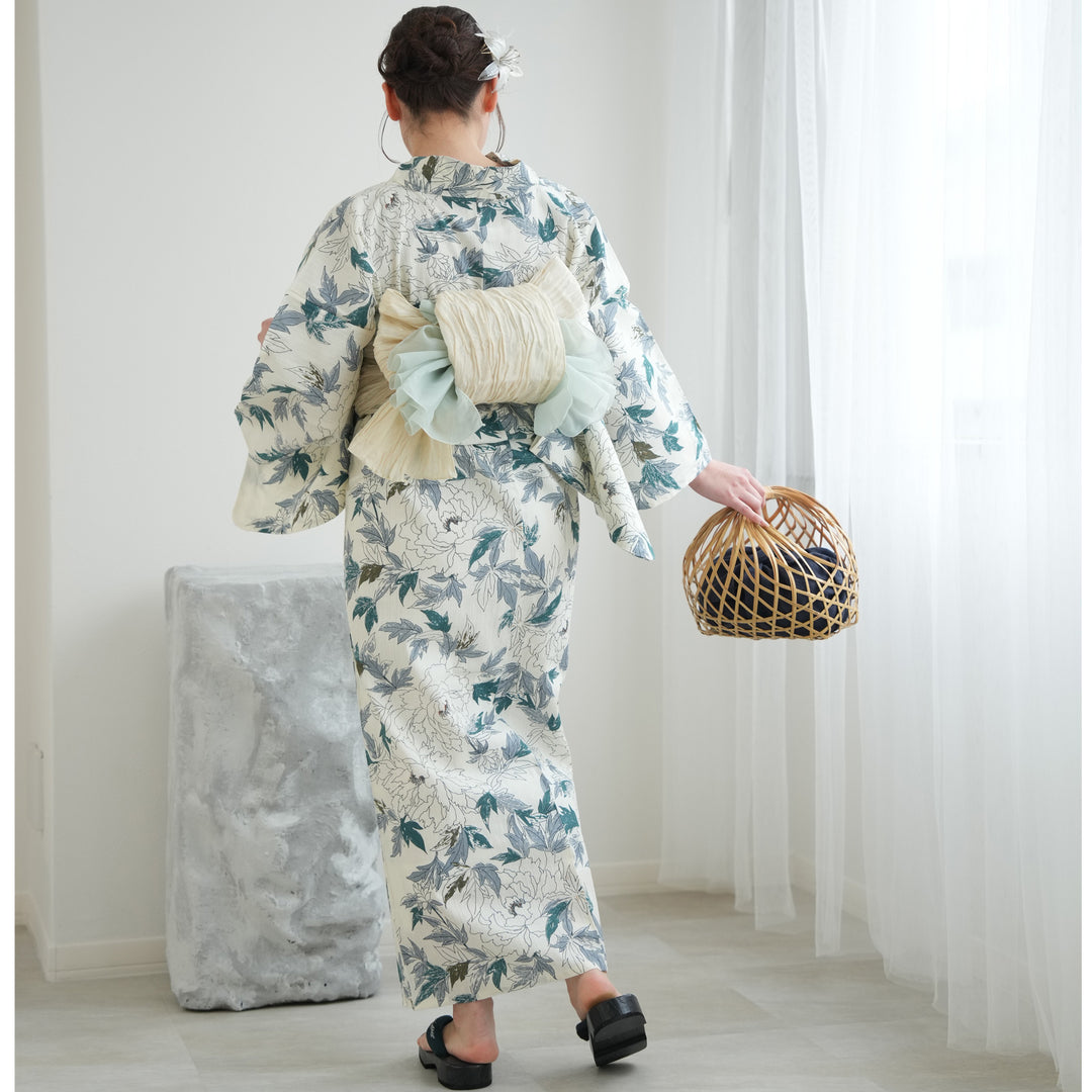 オンラインショップ 浴衣3点セット（浴衣/帯/下駄） utatane フリーサイズ（身長155 着物・浴衣