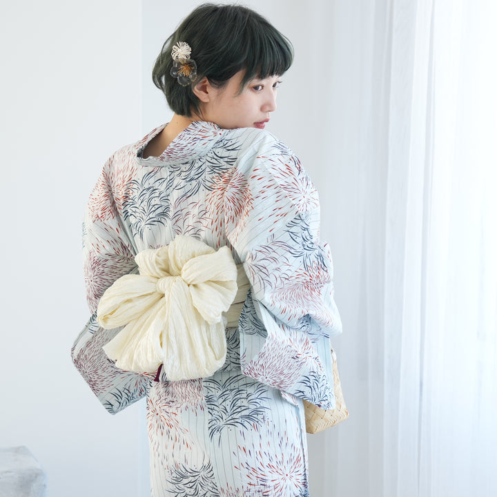 浴衣3点セット（浴衣/帯/下駄） utatane ゆかた フリーサイズ