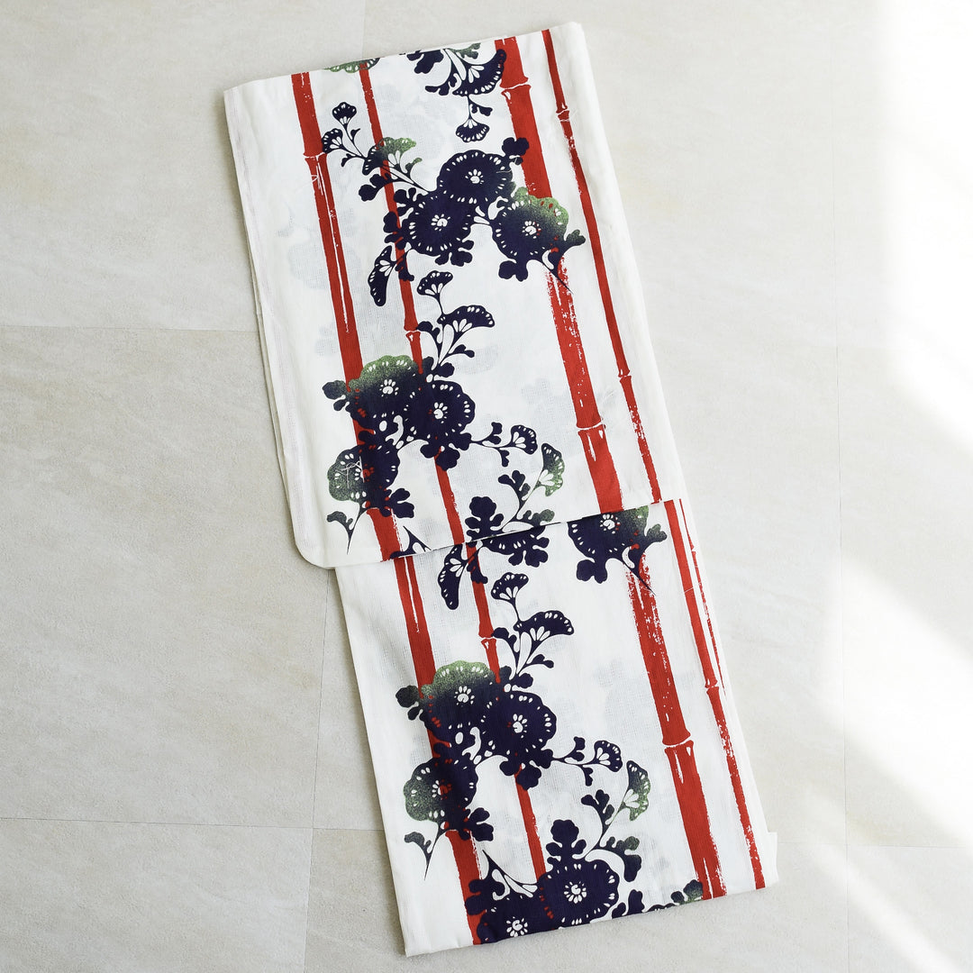 ニコアンティーク 高級変わり織 浴衣3点セット ( ゆかた・帯