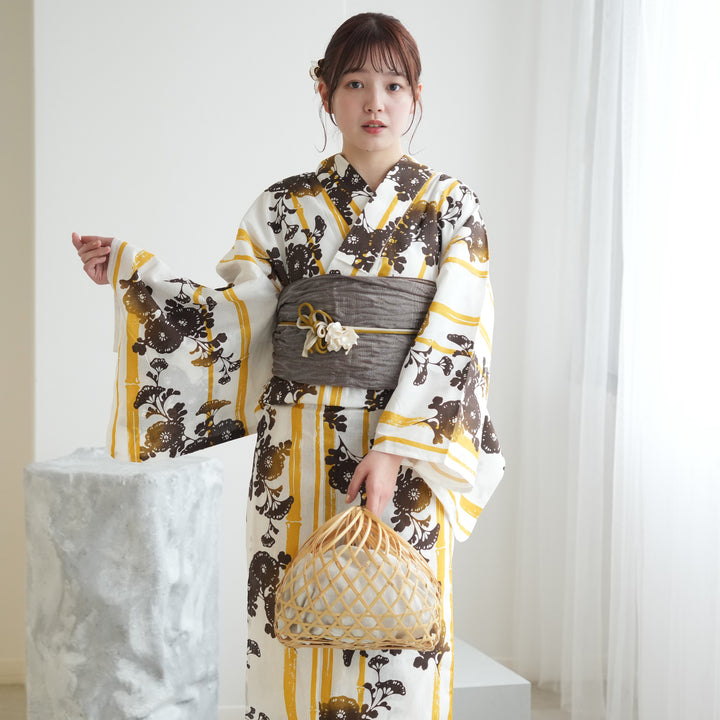 utatane 浴衣 ニコアンティークオリジナル utatane｜ニコアンティーク 高級変わり織 浴衣3点セット 大正