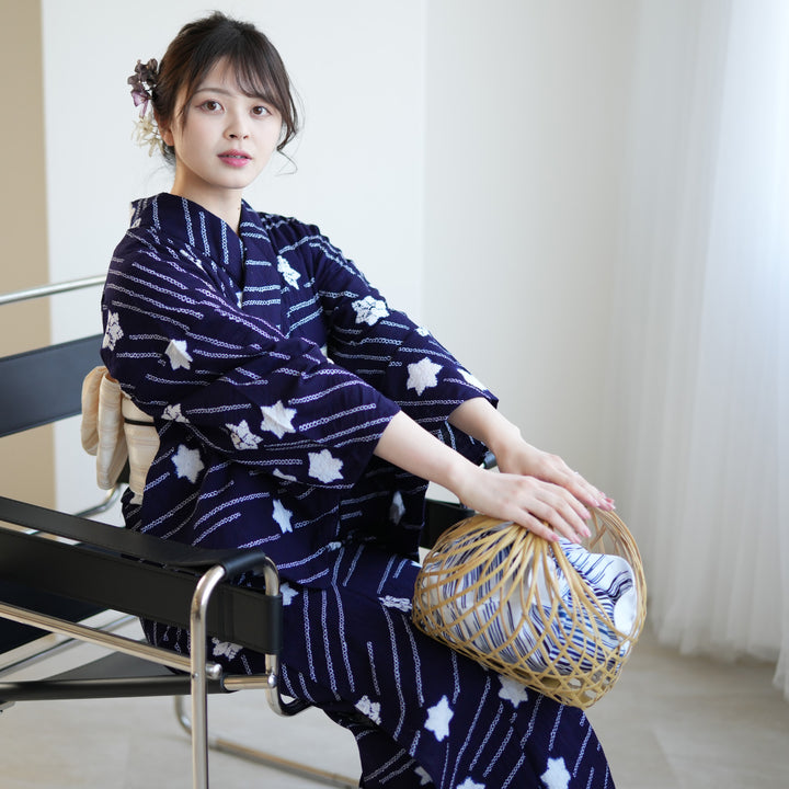 有松絞り/博多帯/藍染/お花柄/下駄付き 5010249911_5_720x.jpg?v=1710404685