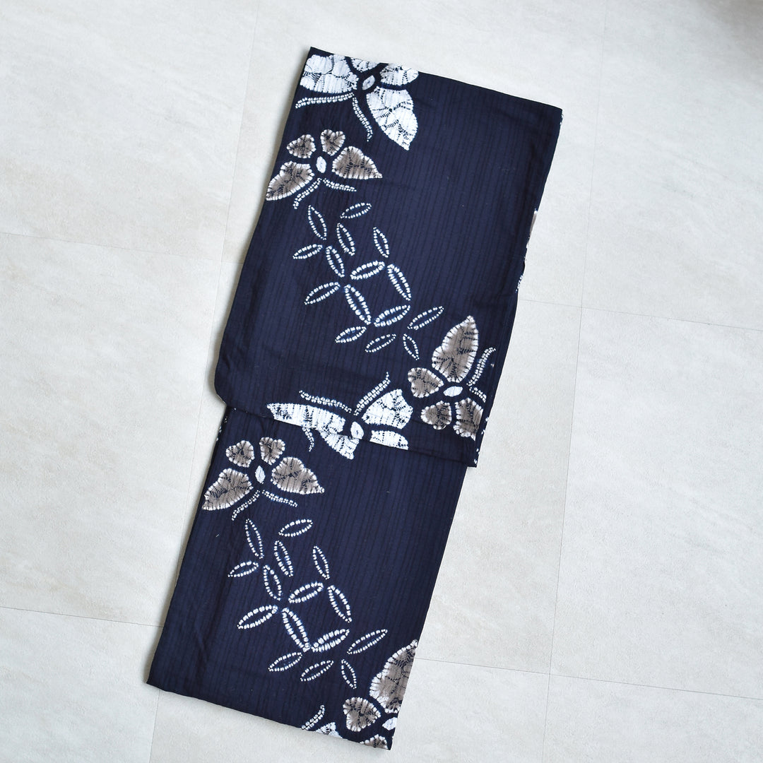 utatane 有松絞り 浴衣3点セット ( ゆかた・帯・下駄 ) 名桐商店