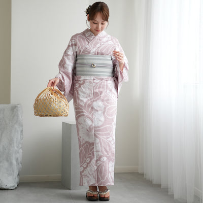 【 utatane 有松絞り 浴衣3点セット ( ゆかた・帯・下駄 ) 酒井富子 近藤美枝子/ 染色 北條義昌 芭蕉】フリーサイズ　極み 伝統工芸 日本製 国内縫製 手縫い併用 （5010259311）