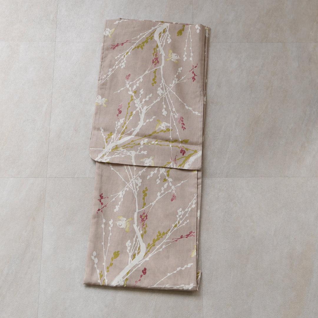 ひよこ商店 高級変わり織 浴衣3点セット ( ゆかた・帯・下駄