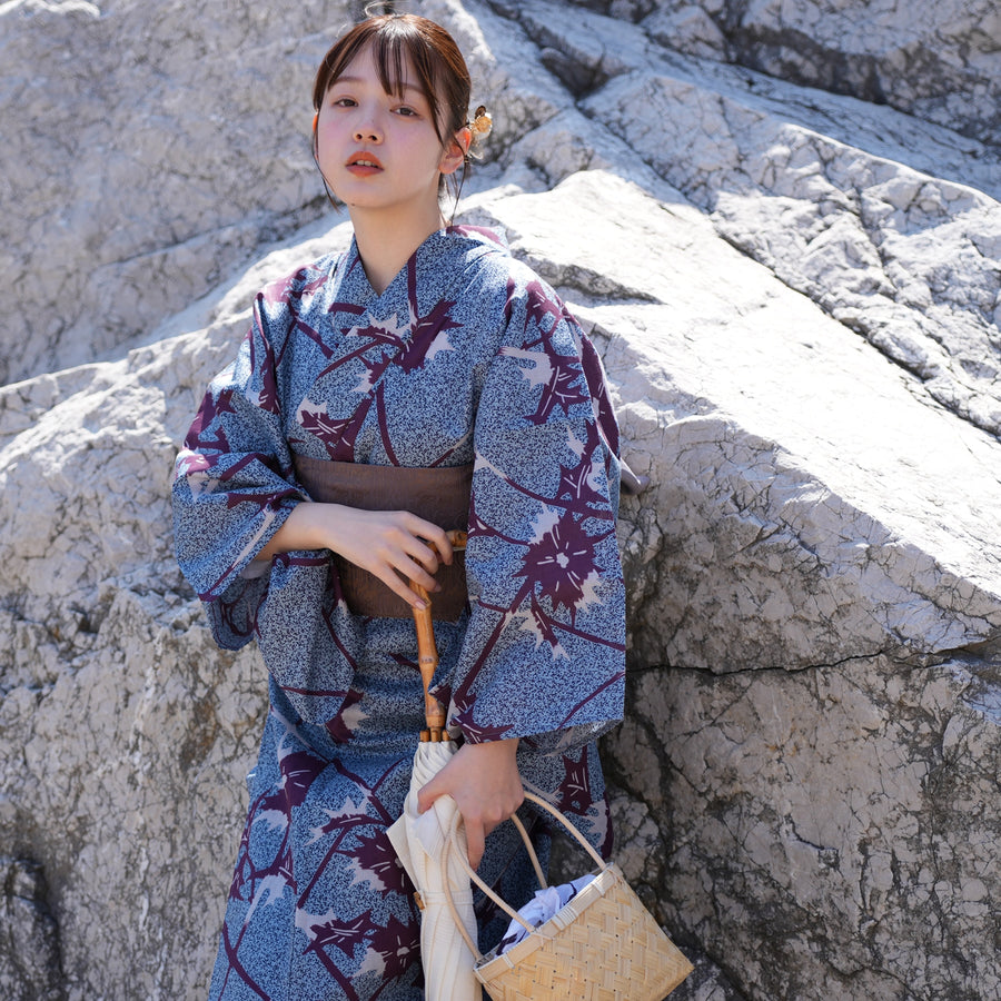 【クリーニング済み】utatane 選べる浴衣3点セット＋巾着バック＋髪飾り utatane 浴衣 選べる浴衣3点セット utataneオリジナルデザイン