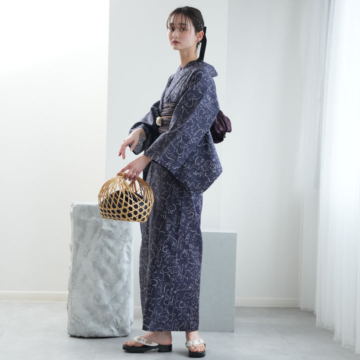 お任せ下駄+画像の帯つき■最高級しじら織浴衣 七宝紺■反物染め抜きの抜染■着物 Amazon.co.jp: □最高級しじら織浴衣 七宝紺□反物染め抜きの