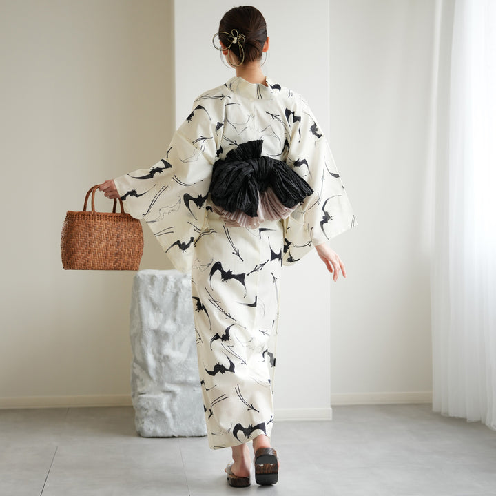 Utatane×ニコアンティーク 新品 三点セット(帯・下駄) 　 個性派 utatane 浴衣3点セット 浴衣・帯・下駄ニコアンティーク 浴衣