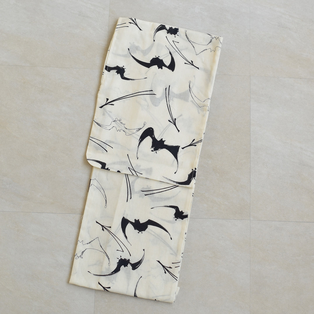 値下げ★激レア【アンティーク】神田祭　紋入り法被　帯つき② ニコアンティーク 高級変わり織 浴衣3点セット ( ゆかた・帯