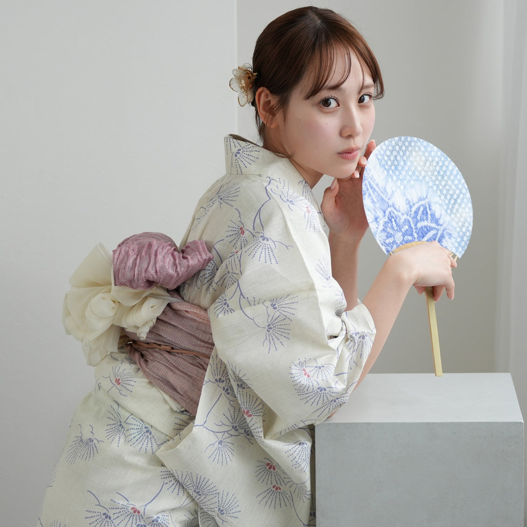 utatane 高級変わり織 浴衣3点セット ( ゆかた・帯・下駄