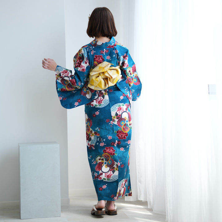 ニコアンティーク 高級変わり織 浴衣3点セット ( ゆかた・帯