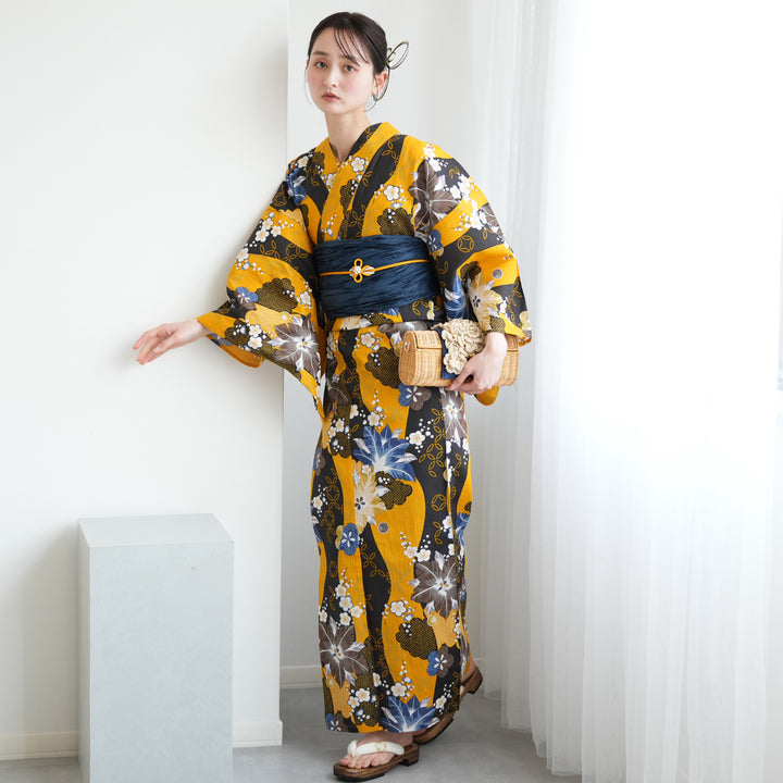ニコアンティーク 高級変わり織 浴衣単品 ニコアンティーク 高級変わり織 浴衣3点セット ( ゆかた・帯