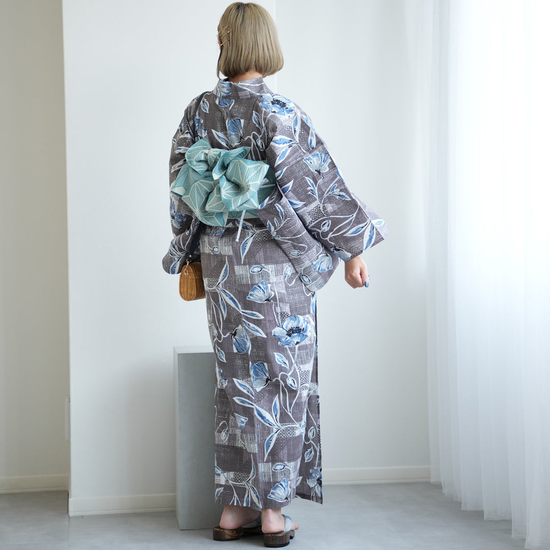 【浴衣反物】NO.3714（淡グレー/アネモネ）新品【桜七軒】変わり織り 日本製 5010245411_1080x.jpg?v=1716535329