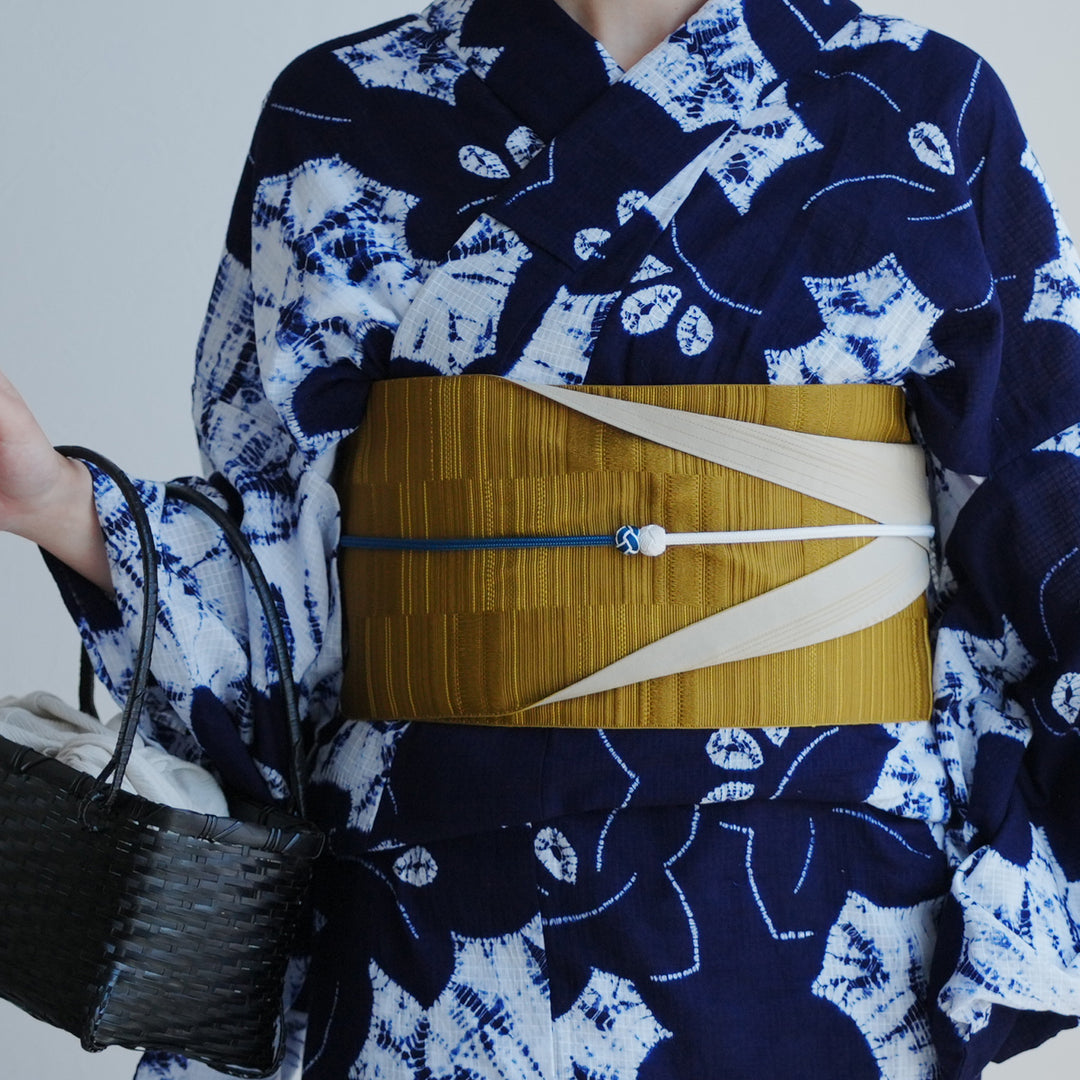 utatane 京鹿の子絞り/有松染め 浴衣3点セット ( ゆかた・帯