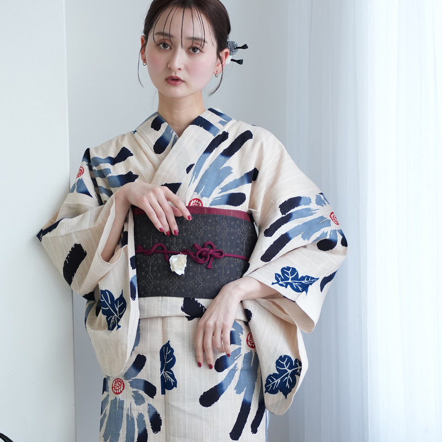 菊柄 浴衣  ハンドメイド 浴衣（菊柄）| utatane［公式］オンラインショップ