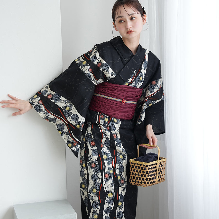 【値下げ】utatane ウタタネ 浴衣 きなりに光る黄金の蛍 utatane 浴衣 選べる浴衣3点セット utataneオリジナルデザイン 国内