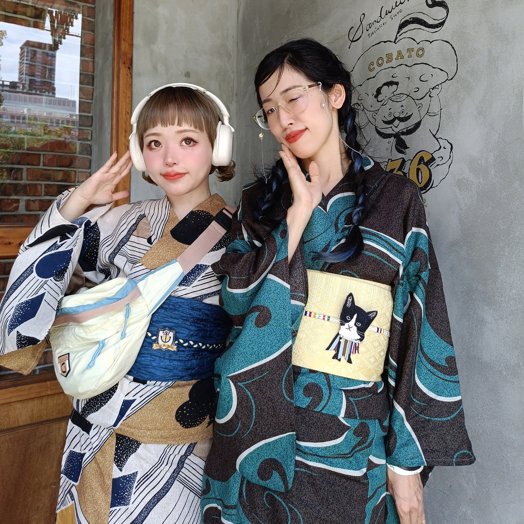 着物・浴衣・和小物 B&C ニコアンティーク 浴衣3点セット（浴衣・帯・下駄）少女エースの