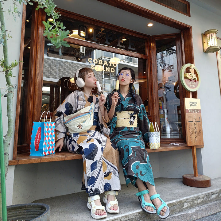 ニコアンティーク 浴衣3点セット（浴衣・帯・下駄）少女エースの