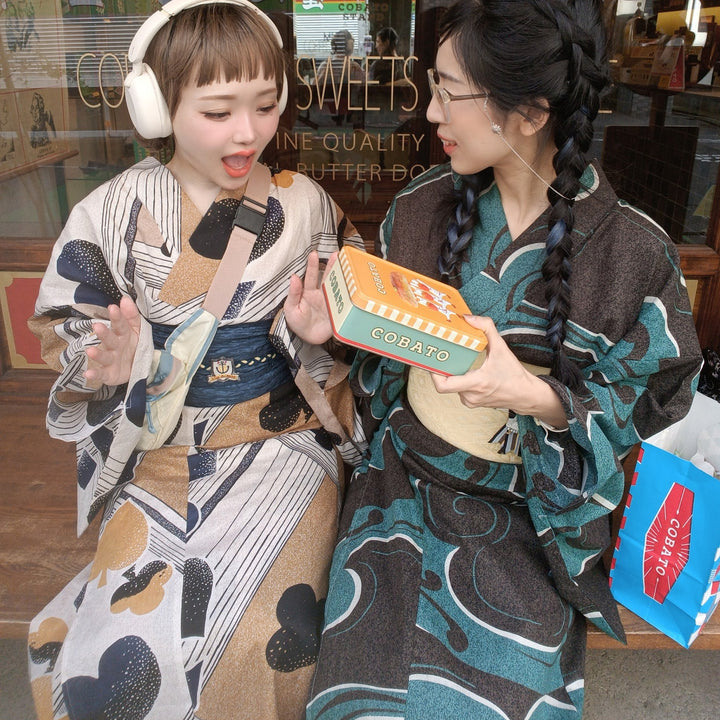 ニコアンティーク 浴衣3点セット（浴衣・帯・下駄）少女エースの