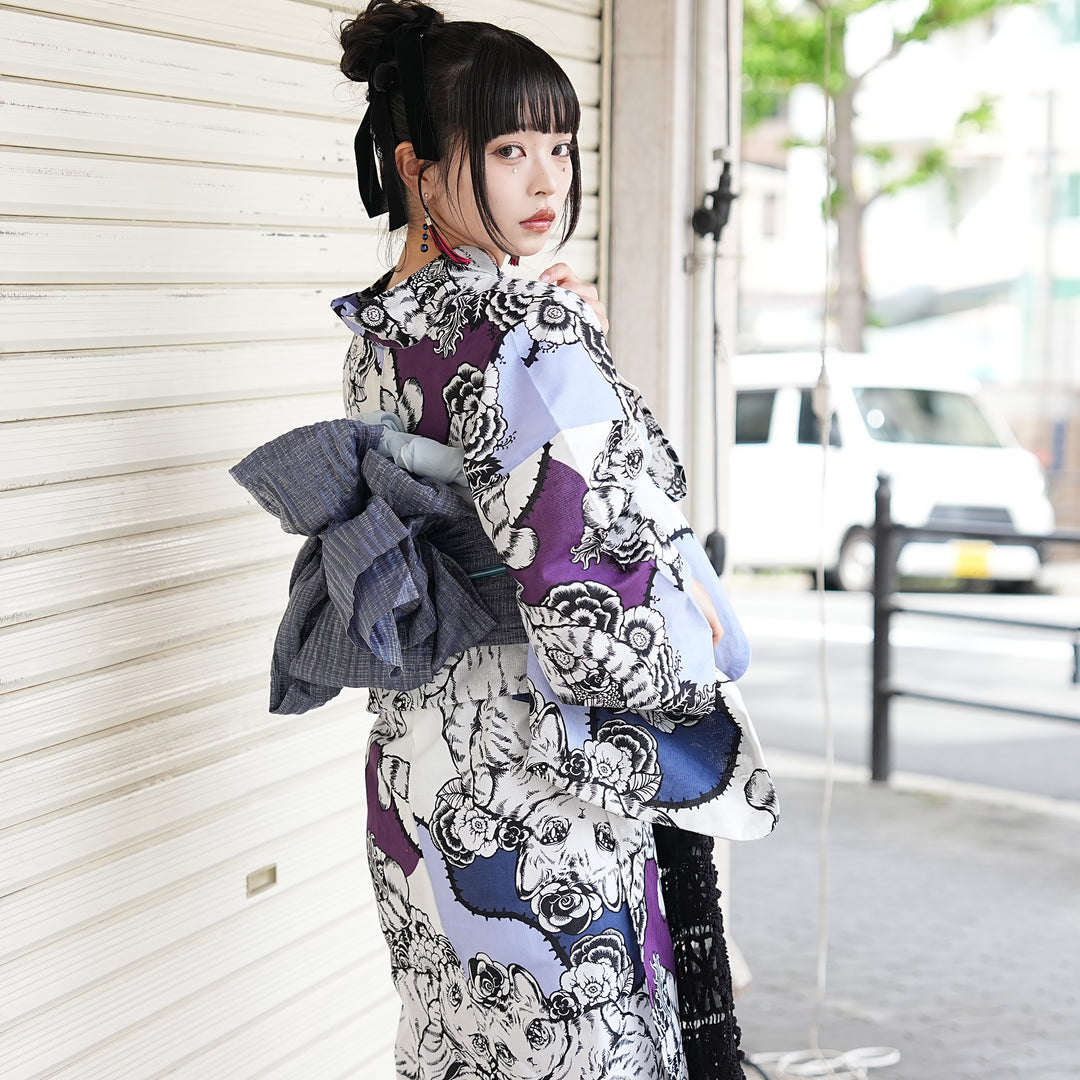 ニコアンティーク×せきやゆりえ 浴衣3点セット（浴衣・帯・下駄